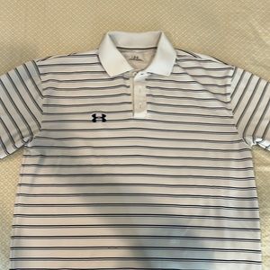 Under Armour white collard performance shirt